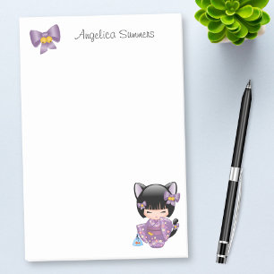 Post-it® Poupée de Neko Kokeshi - fille de geisha