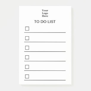 Post-it® Pour faire la liste Modèle noir et blanc votre log