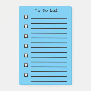 Post-it® Pour faire la liste Note collante Bleu clair