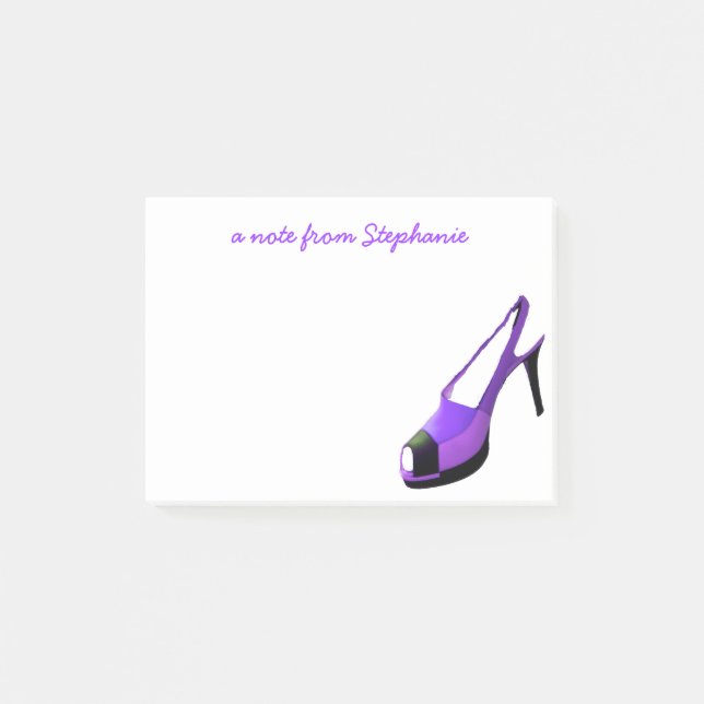 Post-it® Pourpre mignon de chaussure de talon haut (Devant)
