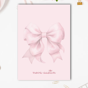 Post-it® Pow rose tendance personnalisée avec le nom Monogr