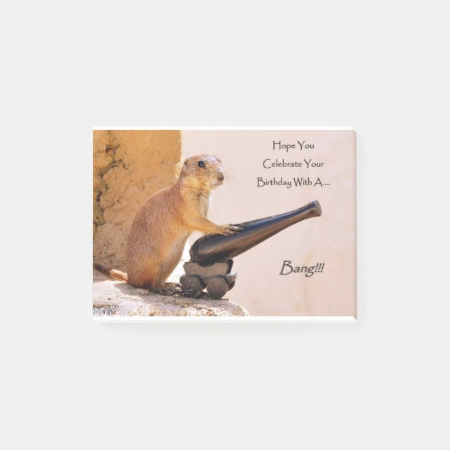 Post-it® Prairie Dog - drôle - Joyeux anniversaire (Devant)