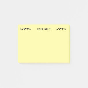 Post-it® Prendre note Musique Jaune Post-it Notes