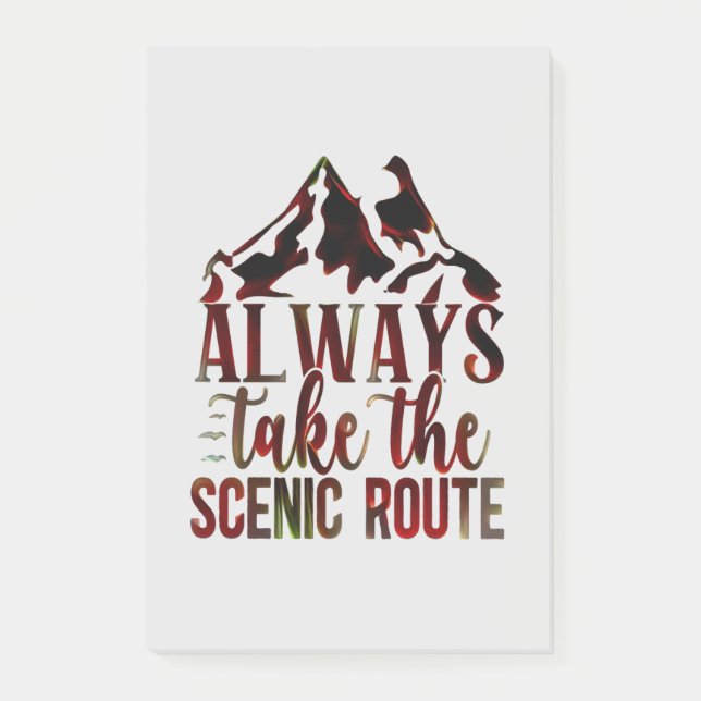 Post-it® Prenez Toujours La Route Pittoresque. Notes post-i (Devant)