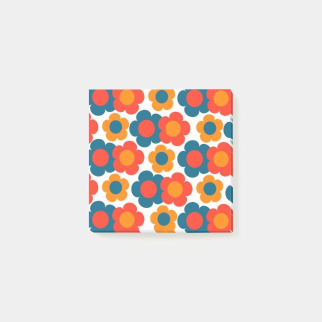 Post-it® Preppy Blue Orange Hippie Motif (Devant)