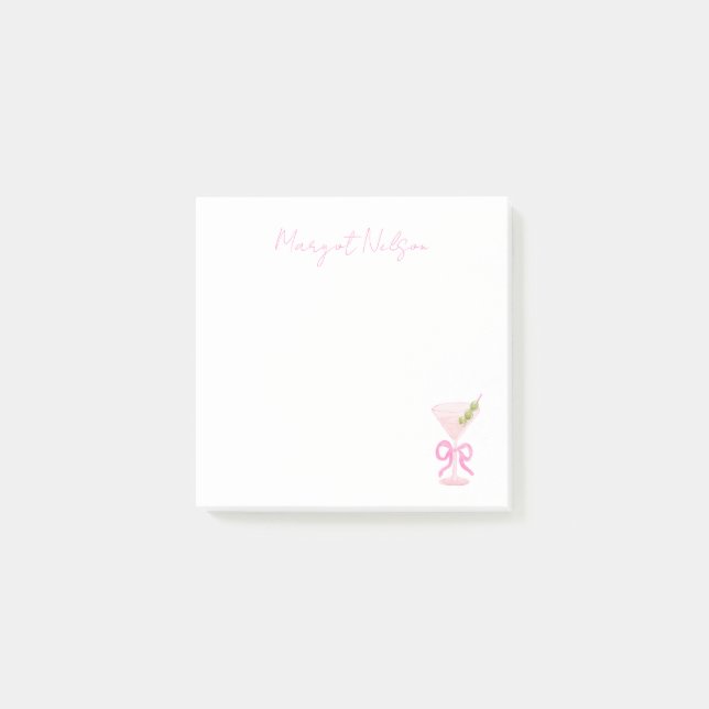 Post-it® Preppy Martini Post-It Notes (Devant)
