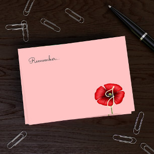 Post-it® Pretty Pink Red Poppy Monogramme Publier des notes