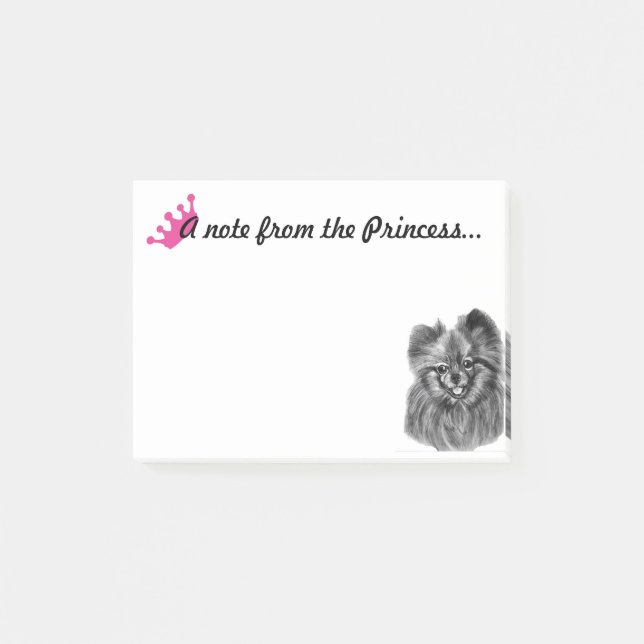 Post-it® Princesse Notes de Pomeranian avec des (Devant)