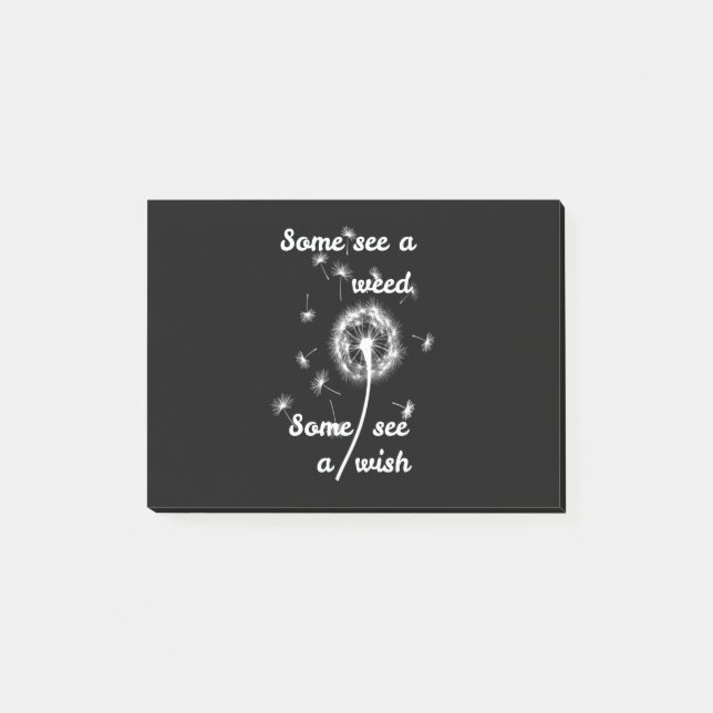 Post-it® printemps /certains voient une mauvaise herbe cert (Devant)