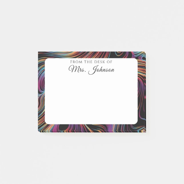 Post-it® Professeur Abstrait de Motif arc-en-ciel (Devant)
