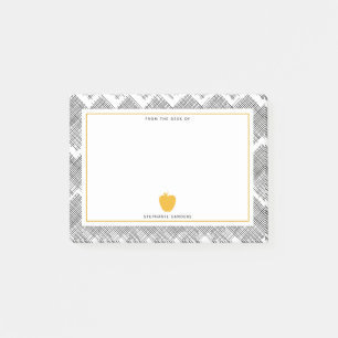 Post-it® Professeur d'Apple de jaune de motif de croquis