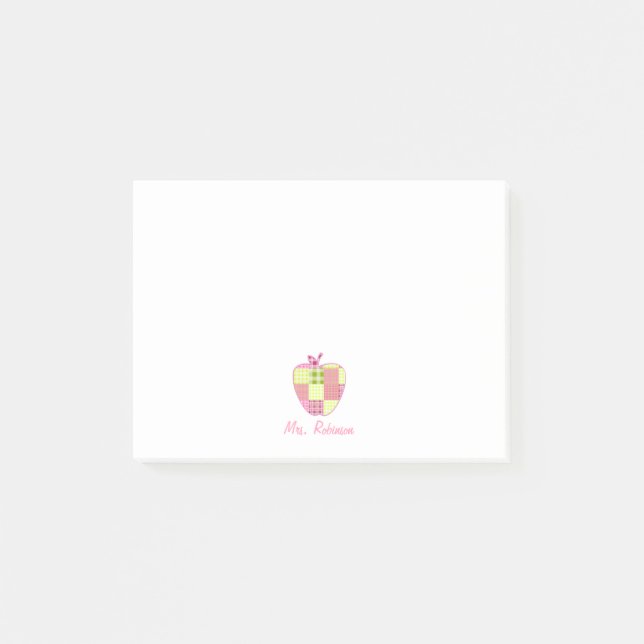 Post-it® Professeur d'Apple de plaid (Devant)
