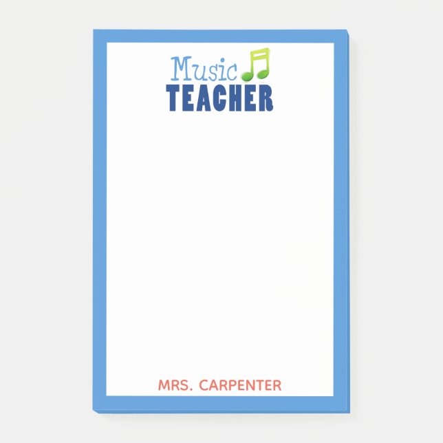 Post-it® Professeur de musique personnalisé (Devant)
