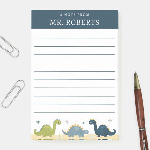 Post-it® Professeur de sciences des dinosaures aquarelle