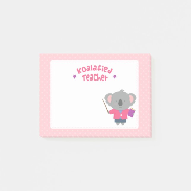 Post-it® Professeur humoristique d'ours de koala de (Devant)