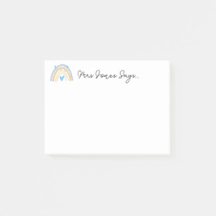 Post-it® professeur retraite arc en ciel