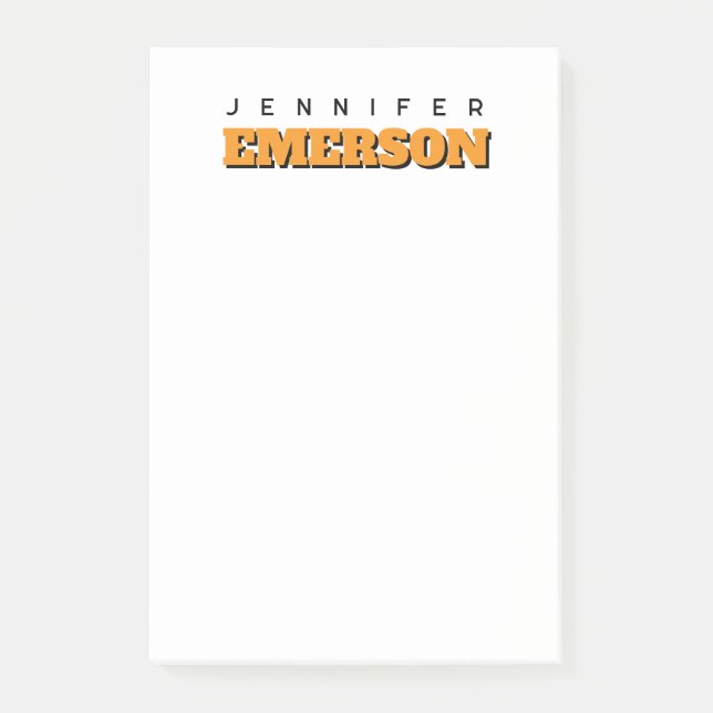 Post-it® Professional minimalist modern plain name (Devant)