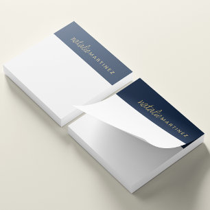 Post-it® Professionnel Elegant Marine Blue Gold Personnalis