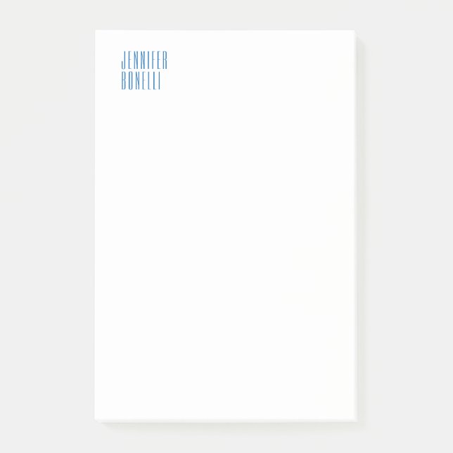 Post-it® Professionnel minimaliste bleu moderne (Devant)