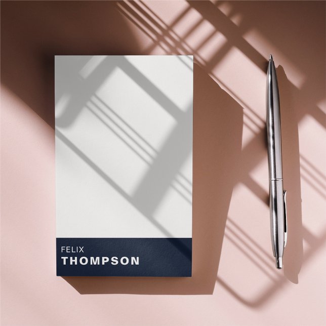 Post-it® Professionnel moderne Fumée bleu foncé et blanc (Créateur téléchargé)