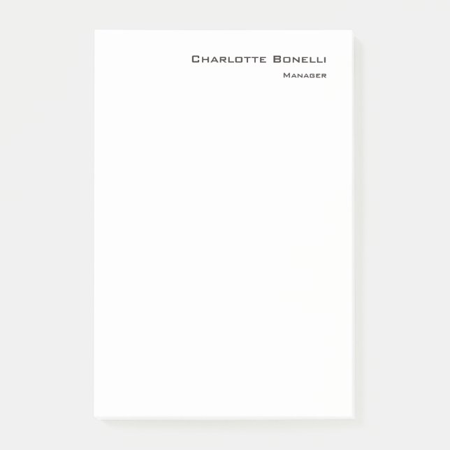 Post-it® Professionnel moderne minimaliste Plain (Devant)
