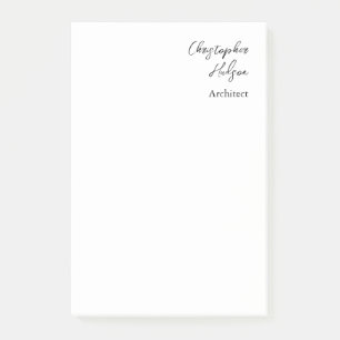 Post-it® Professionnel Noir Blanc Plain Architecte Épais