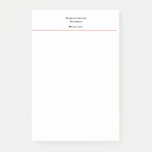 Post-it® Professionnel Noir Rouge Blanc Simple Plat