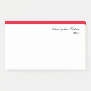 Post-it® Professionnel Simple Immobilier simple Rouge Blanc