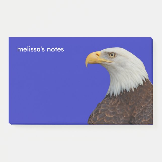 Post-it® Profil étonnant d'un aigle à tête blanche adulte (Devant)