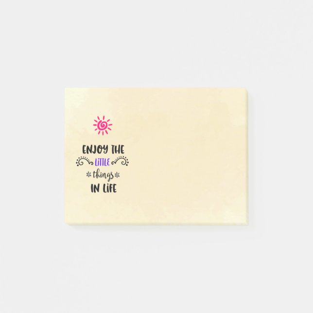 Post-it® Profitez Des Petites Choses Dans La Citation De La (Devant)