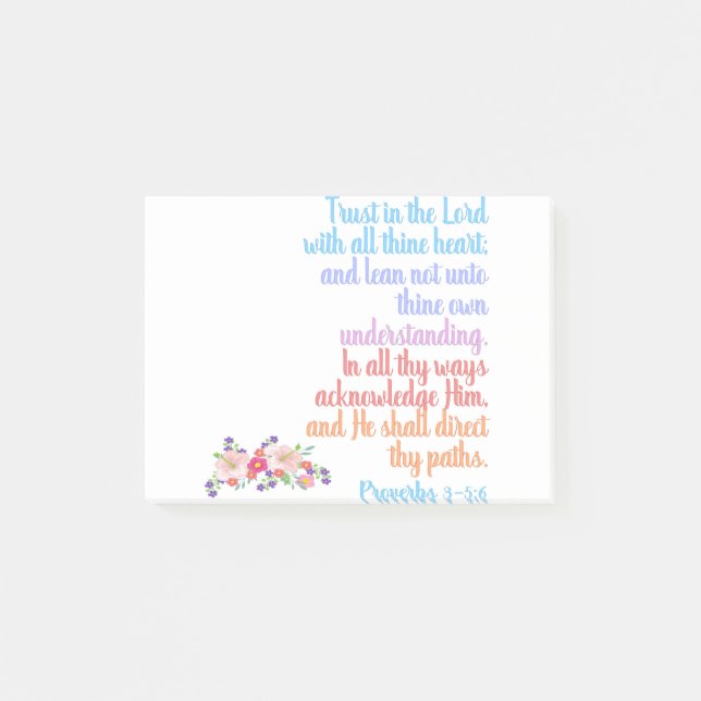 Post-it® Proverbes Bible Verse (Devant)