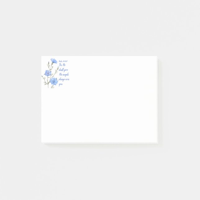 Post-it® Psalm 91  He Shall Give His Angels Inspirational (Devant)