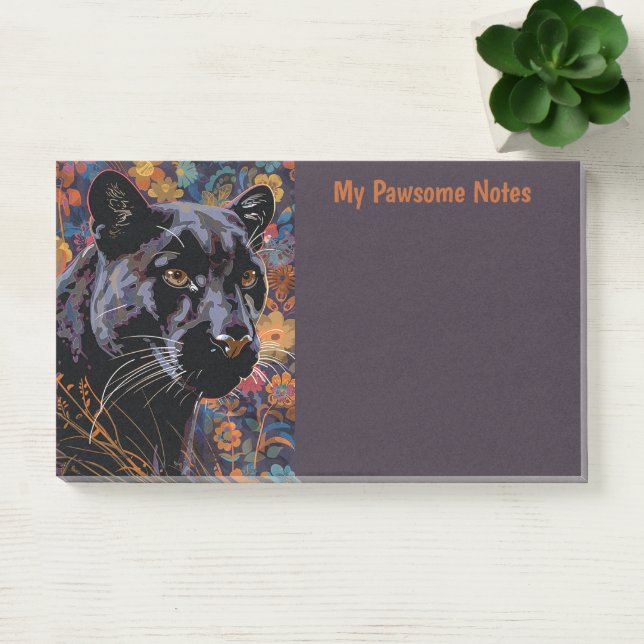 Post-it® Puma Noir Chat Boho My Pawsome Personnel (Bureau)