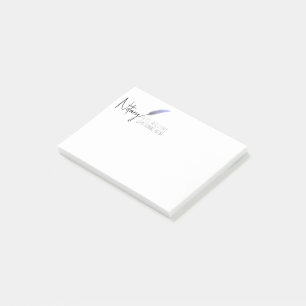 Post-it® Purple & Blanc Minimaliste Moderne Simple Notaire