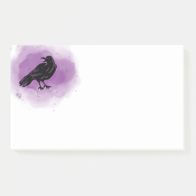 Post-it® Purple Grunge Raven Post-it Notes (Devant)