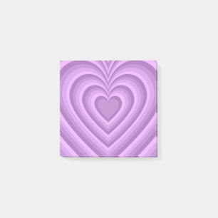 Post-it® Purple Hypnotique Coeur Motif Chic & Rétro