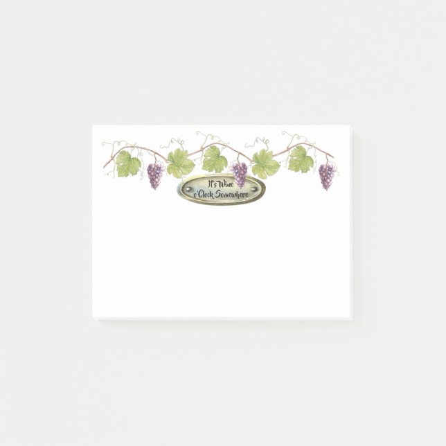 Post-it® PurpleGrape groupe le feuille de raisin - l'heure (Devant)
