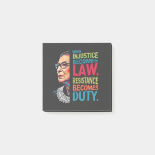 Post-it® Quand l'injustice devient loi, la résistance devie