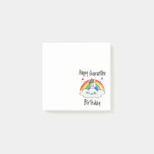 Post-it® Quarantine Anniversaire Unicorn arc-en-ciel