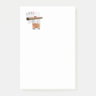 Post-it® Quatre As, Un Verre et Un Cigar