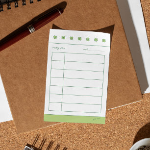 Post-it® Quatre trèfles chanceux plans hebdomadaires