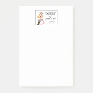 Post-it® QUEEN Of Assez A Lot - juste dire 'Post-it Notes