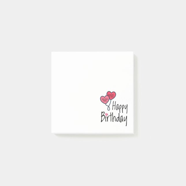 Post-it® Quelqu'un que j'aime est né aujourd'hui - Joyeux a (Devant)