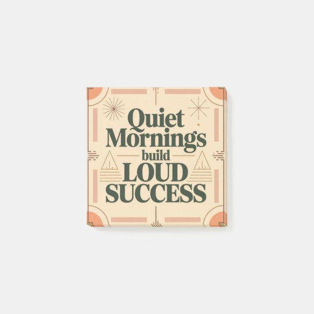 Post-it® Quiet Mornings Build Loud Success (Devant)
