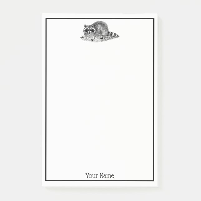 Post-it® Raccoon masqué vintage (Devant)