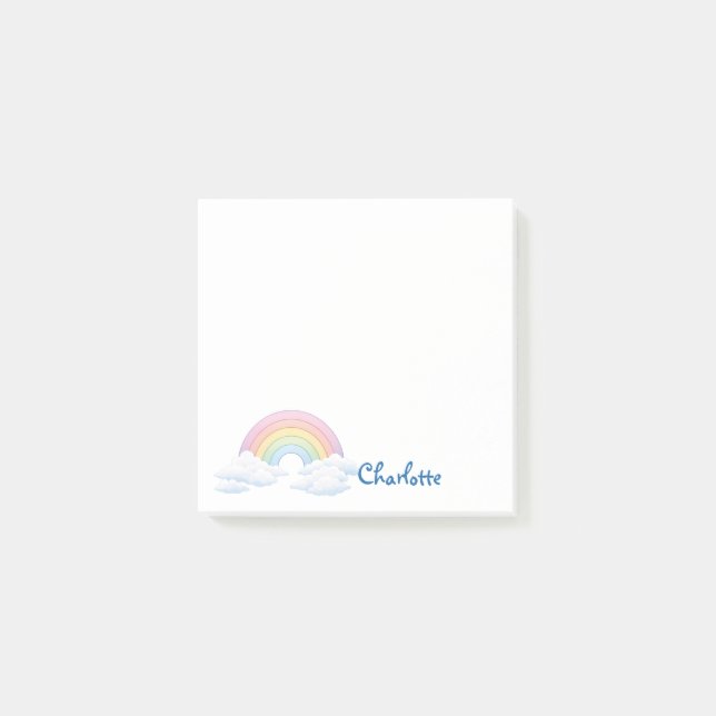 Post-it® Rainbow and Clouds With Your Name (Devant)