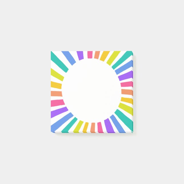Post-it® Rainbow Circle Chic Coloré Amusant moderne (Devant)