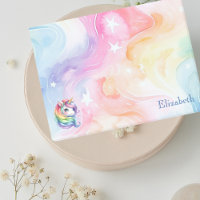 Rainbow Unicorn Design avec nom personnalisé