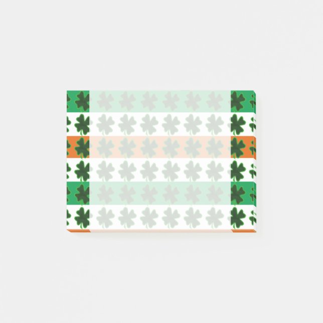 Post-it® Rangées de Shamrock pour la Saint Patrick (Devant)
