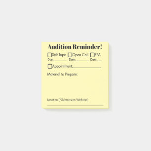 Post-it® Rappel de l'audition !